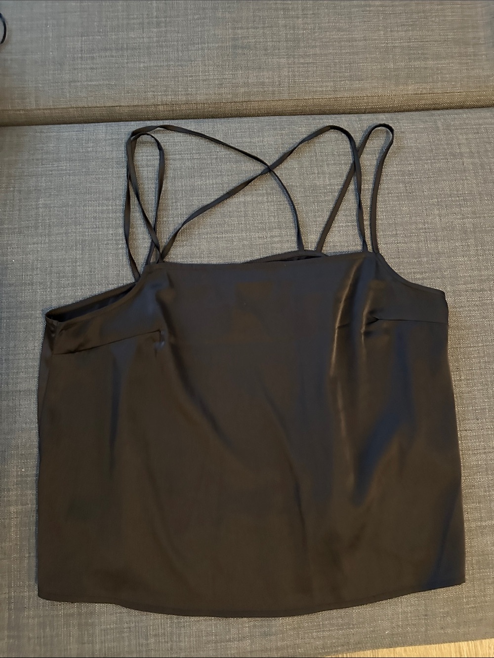 H&M Black Double-Strap Satin Cami